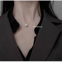 ms imitation pearl pendant necklace new light summer style luxury cold atmosphere quality collarbone chain silver jewelry