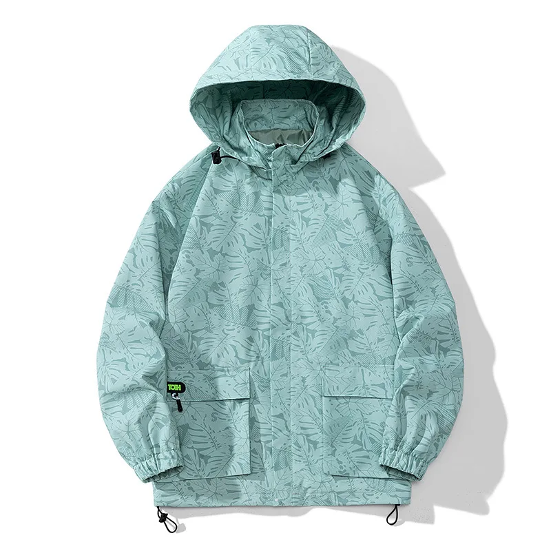 Spring Men's and Women's Same Outdoor Charge Clothes Casual Hooded Jacket Sports Fitness Coat Hiking Breathable Jacket