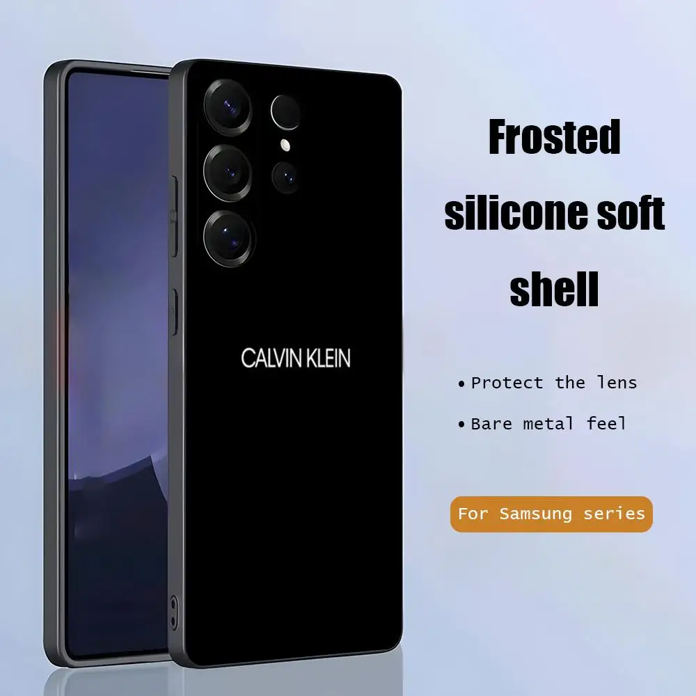 Фото Чехол для телефона K-KleinEs для Samsung Galaxy S26 S25 S24 S23 S22 S21 Plus Ultra C-calvinEs Ck Fold A, мягкий, черный. №3