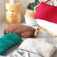 core throw pillow korean style knitted wool waist pillow suitable for sofa office home bedroom decoration 35x65cm cushion