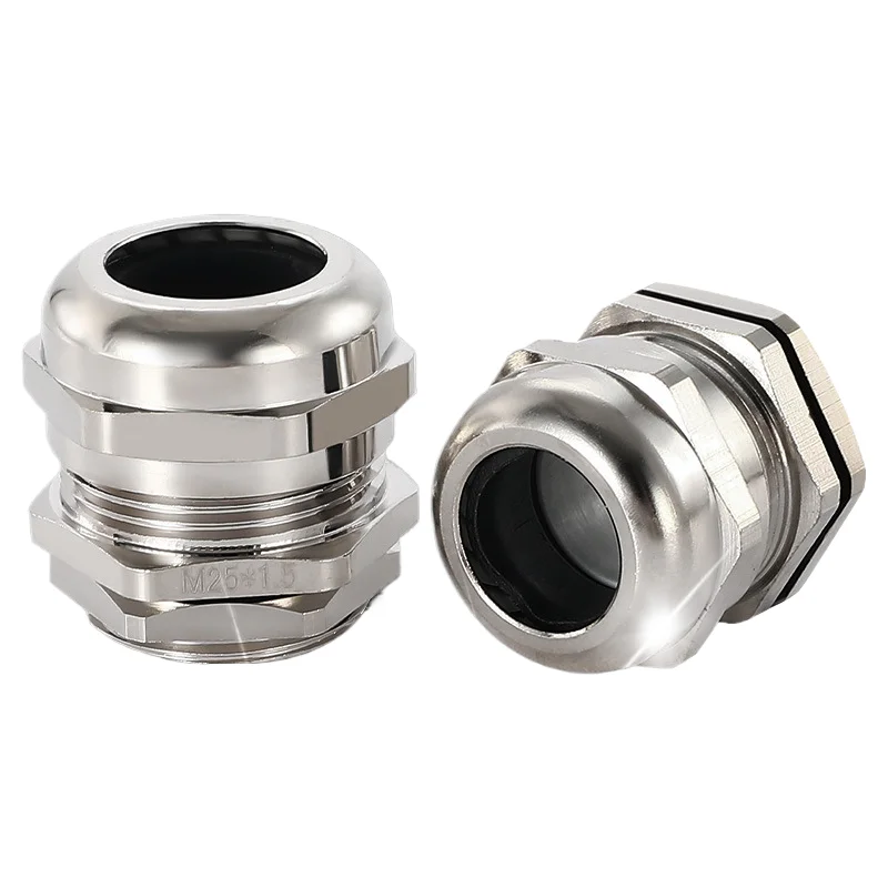 

Водонепроницаемые кабельные вводы латунные никелированные M8/M10/M12/M20 IP68