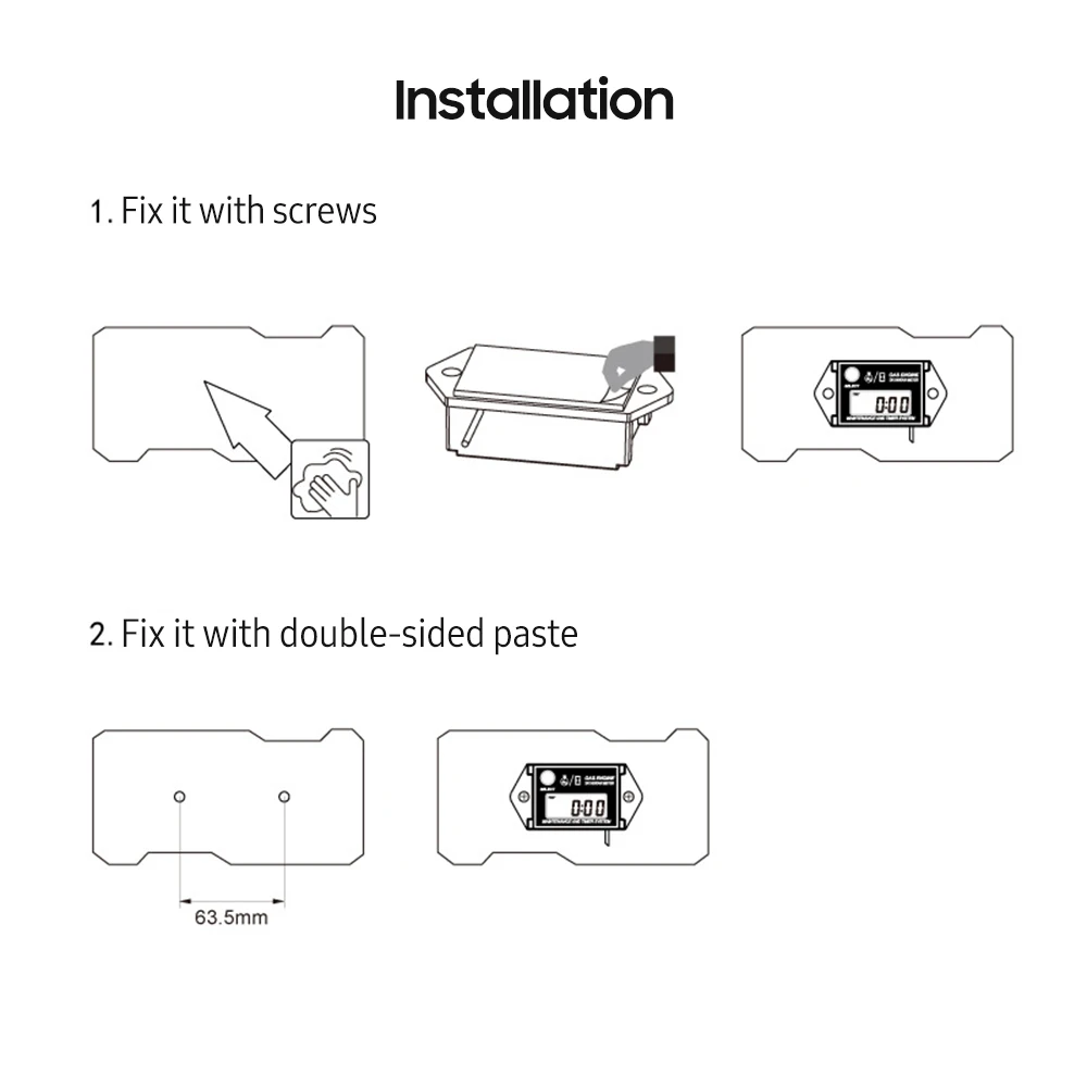 Тахометр с ЖК-дисплеем сбрасываемый тестер об/мин для двигателя мотоцикла 2/4