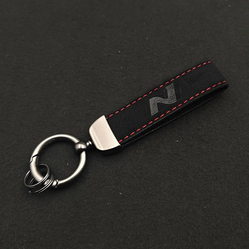 

N Line Карбоновый Кожаный Брелок Унисекс Автомобильный Брелок Для Ключей Для I20 I10 I30 Аксессуар Для Автомобильных Ключей