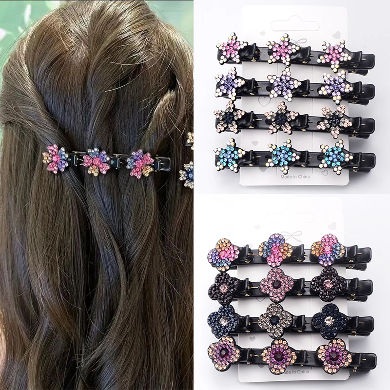 Korean Cream Bow Knot Hair Clips 2023 Summer New Fashion Pink