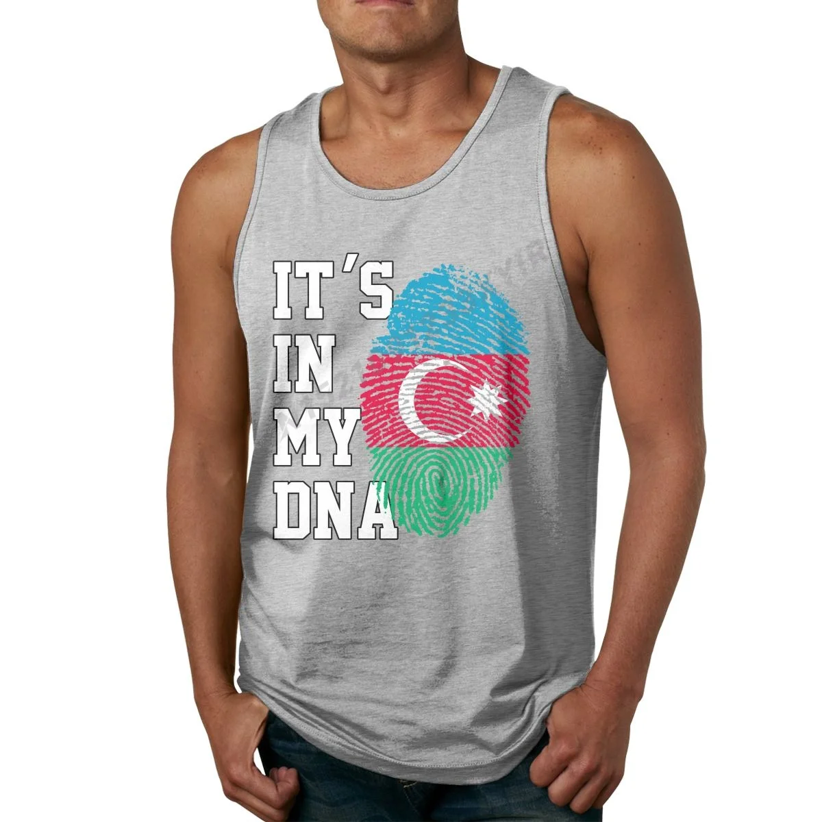 

Летняя мужская майка с надписью «It IN MY DNA»