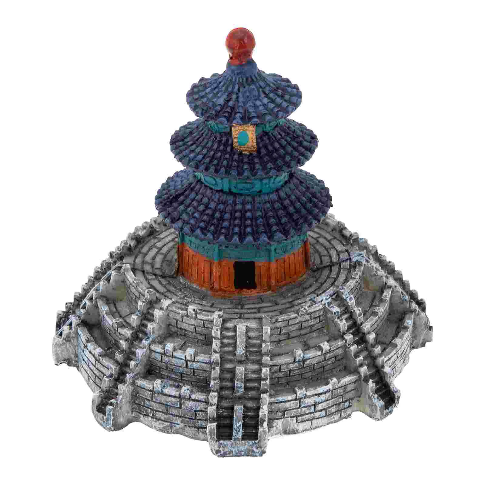 

Asian Garden Pagoda Decor Statue Zen Miniature Templeaquarium Home Landscape Micro Bonsai Thefigurines Pavilion Japanese Mini