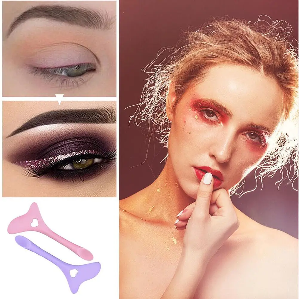 Template Eye Makeup Eyeliner Lipstick Baffle Artifact Silicone Makeup Auxiliary Auxiliary Crescent Tool M6j1