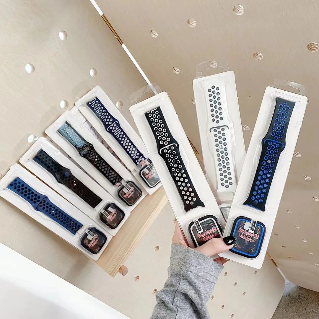 Band+Case for Apple Watch Band 44mm 40mm iWatch Strap 42mm 38mm Silicone Bumper+Bracelet for Apple Watch series 7 6 5 4/3SE case