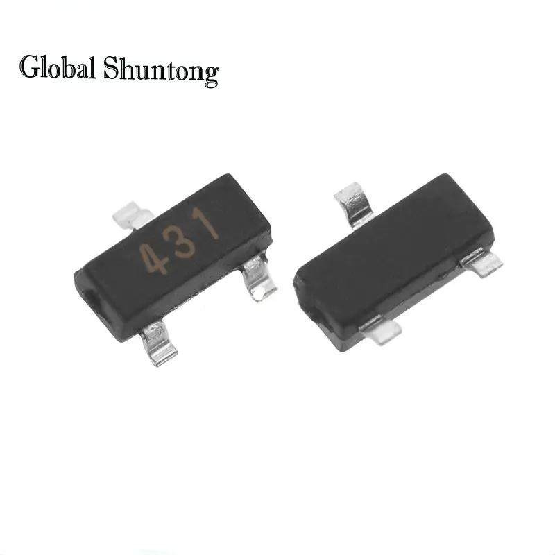 

100pcs TL431 SOT-23 0.5% Precision SMT 431 Linear Regulated Transistor