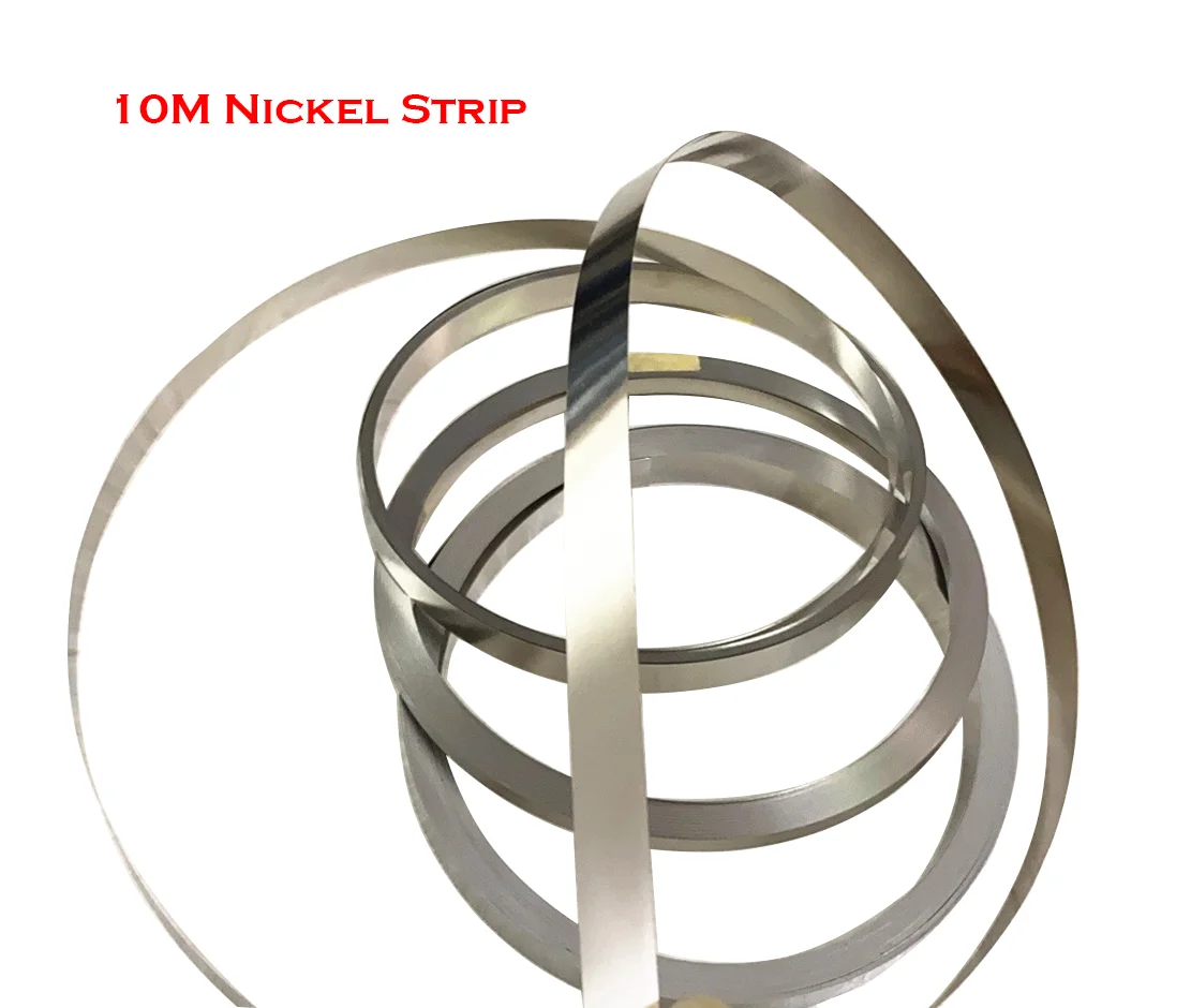 

10M Nickel Ni Plate Strip Tape For Li 18650 32650 21700 Battery Spot Welding 0.1mm*8mm 0.1mm*10mm Wholesale