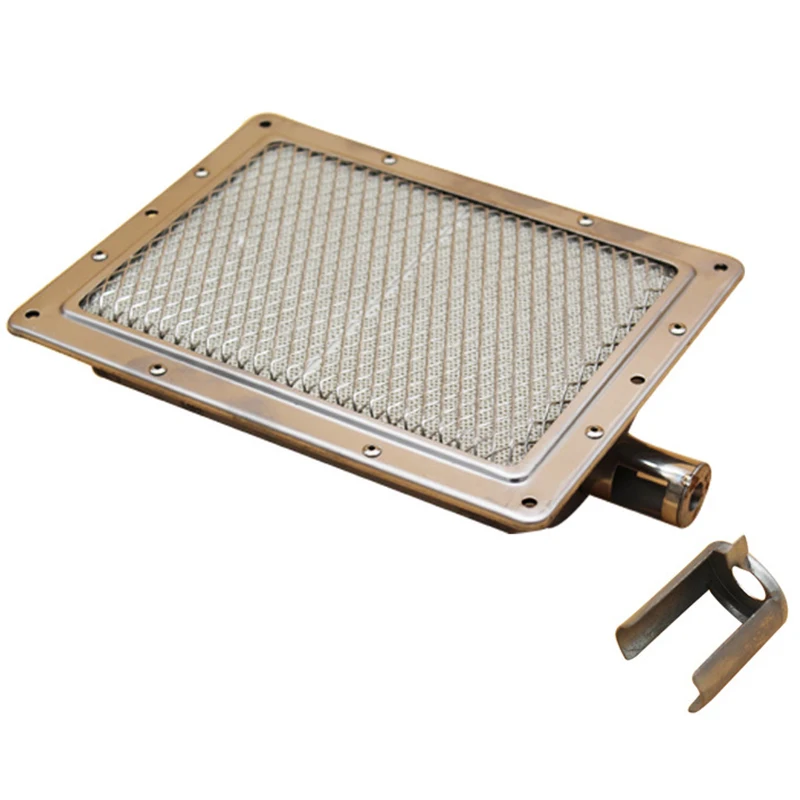 

BBQ Gas Oven Heater Burner Durable Galvanized Sheet Rectangle Barbecue Grill Parts Accessories Replacement