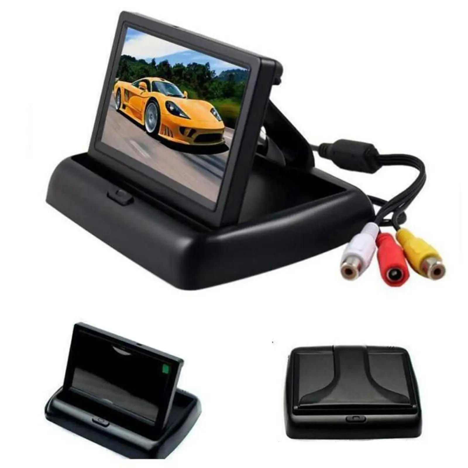 

4.3 inch TFT LCD screen Car Monitor Rearview Reverse Parking Monitor with 2-channel Video Input Camera optional