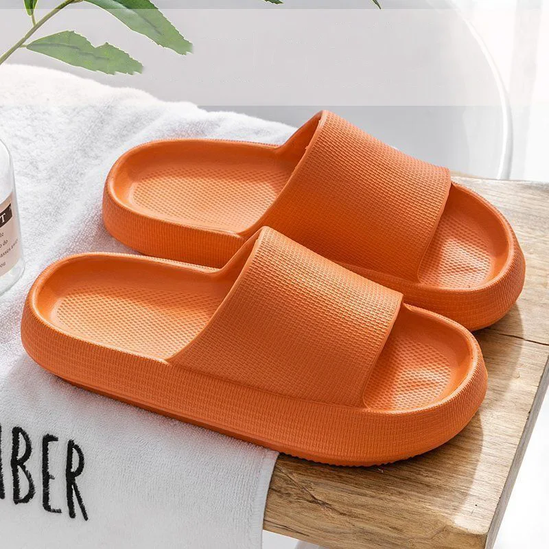 YOROUUP Thick Bottom Sandals Women Slippers Casual Indoor Bedroom Slippers Non-slip Bathroom Sandals Men Soft Soled Shoes Male