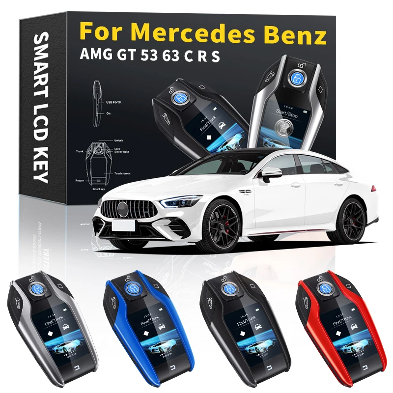 

Car Smart Remote Control Key LCD Display Smart Key keychain For Mercedes Benz AMG GT 53 63 C R S 2000-2021 Car Accessories