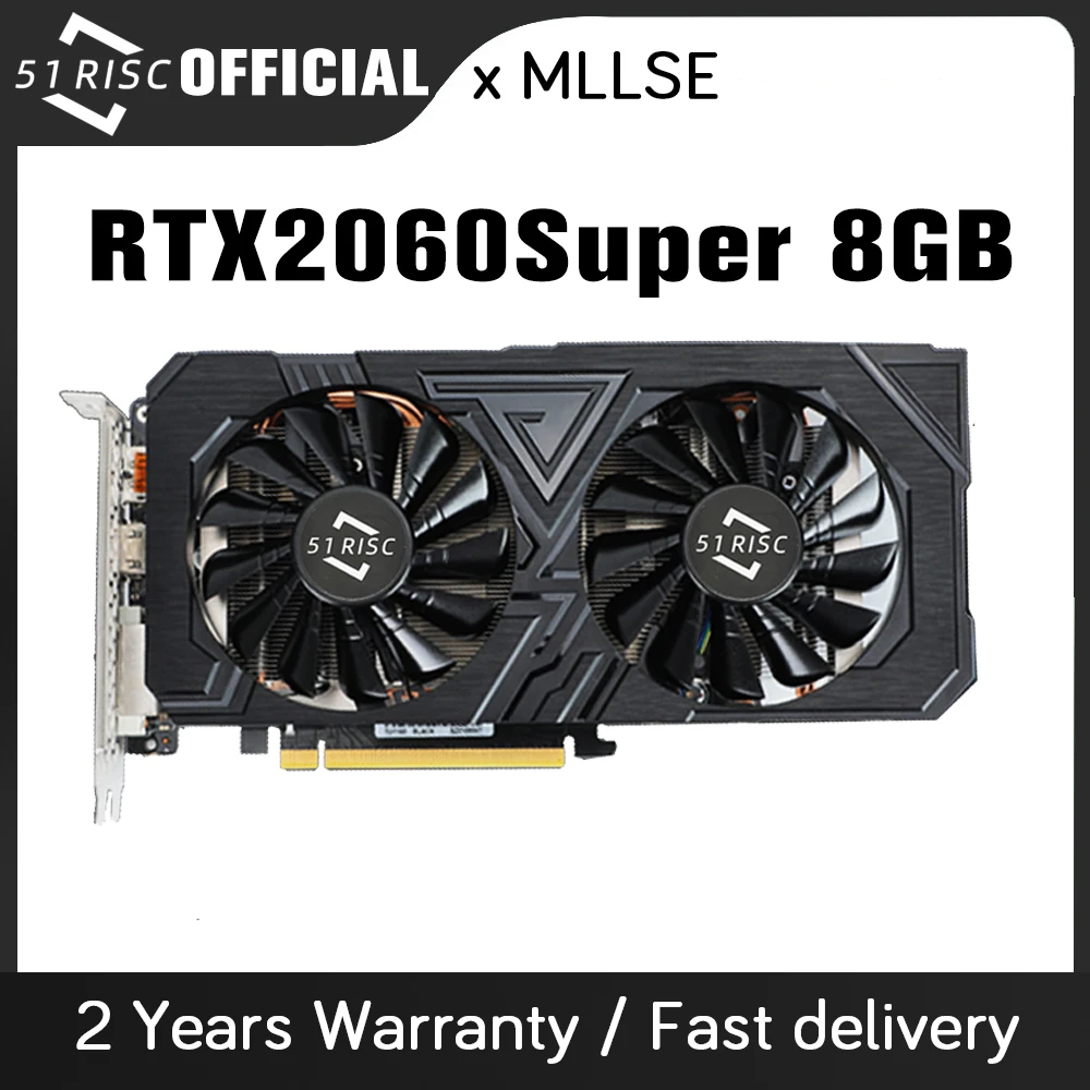 Видеокарта 51RISC GeForce RTX 2060super Gaming 8 Гб GDDR6, игровая видеокарта RTX 2060s для ПК