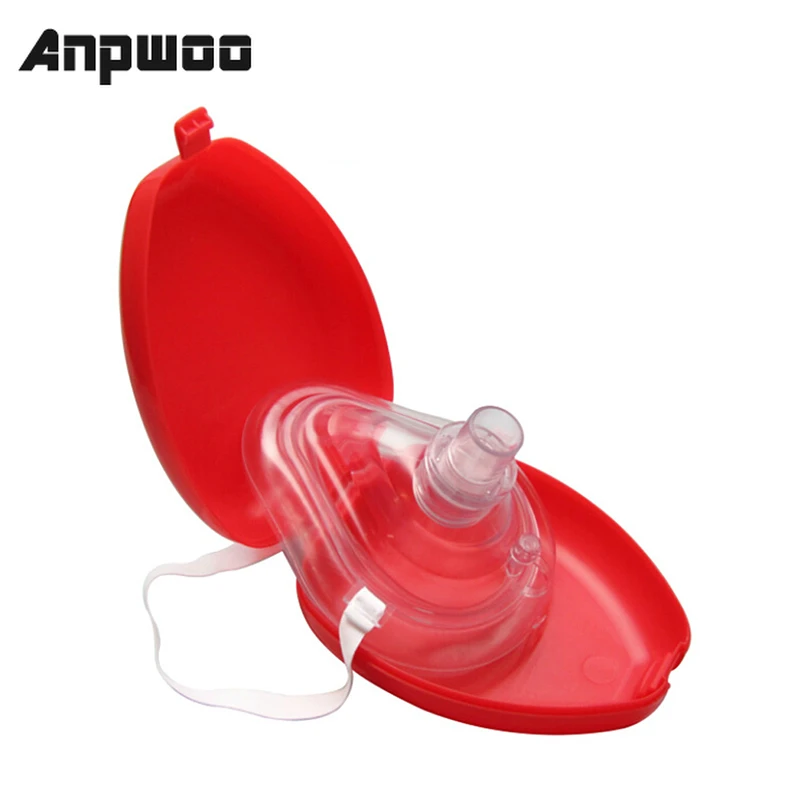 

ANPWOO CPR Resuscitator Rescue Emergency First Aid Masks CPR Breathing Mask Mouth Breath One-way Valve Tools