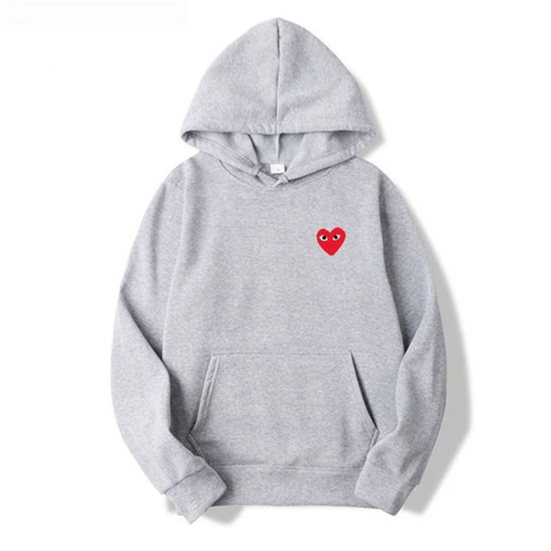 2022 Men's And Women's Hoodies Cotton Heart Eye Printed Pocket Wool Thick Lovers Loose Autumn Winter Unisex Couple Casual Hoodie