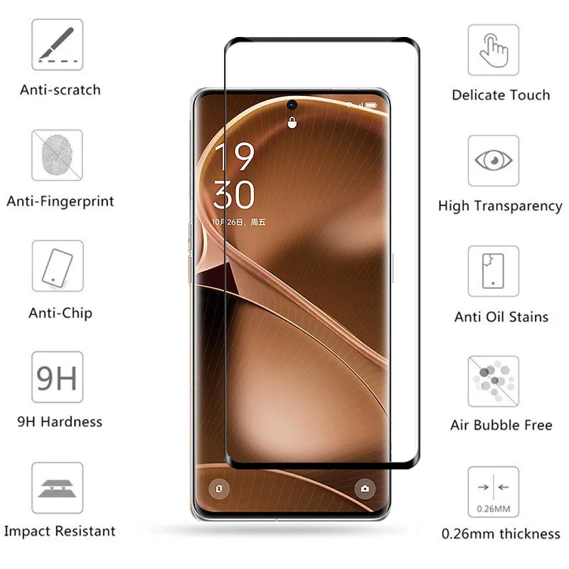 Full Cover Glass For OPPO Find X6 Pro Screen Protector For OPPO Find X6 Pro Tempered Glass Phone Lens Film For OPPO Find X6 Pro
