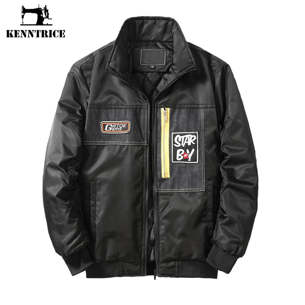 

Kenntrice 2022 Men Cotton Casual Jackets For Motorcycle Thin Bomber Jacket Mens Warm Fashion New Trends Biker Winter Coat