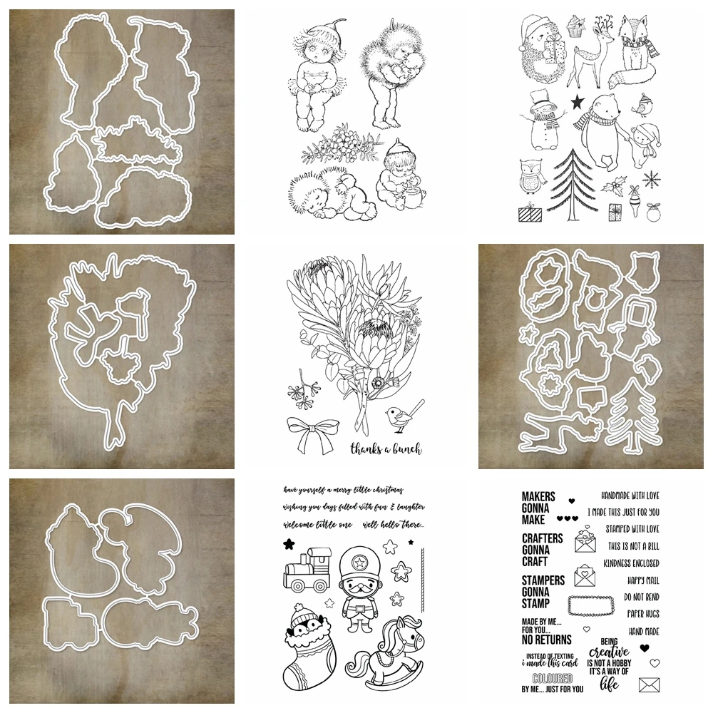 Штамп силиконовый прозрачный для скрапбукинга и рождественской открытки