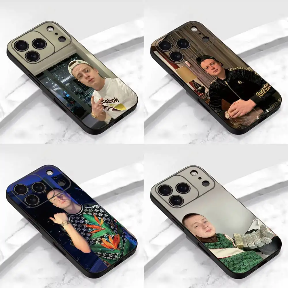 Фото Чехол для телефона T-Trash Streamer M-Mellstroy для iPhone 17, 16, 15, 14, 13, 12, 11 Plus, Pro Max и других моделей, мягкий черный чехол №1