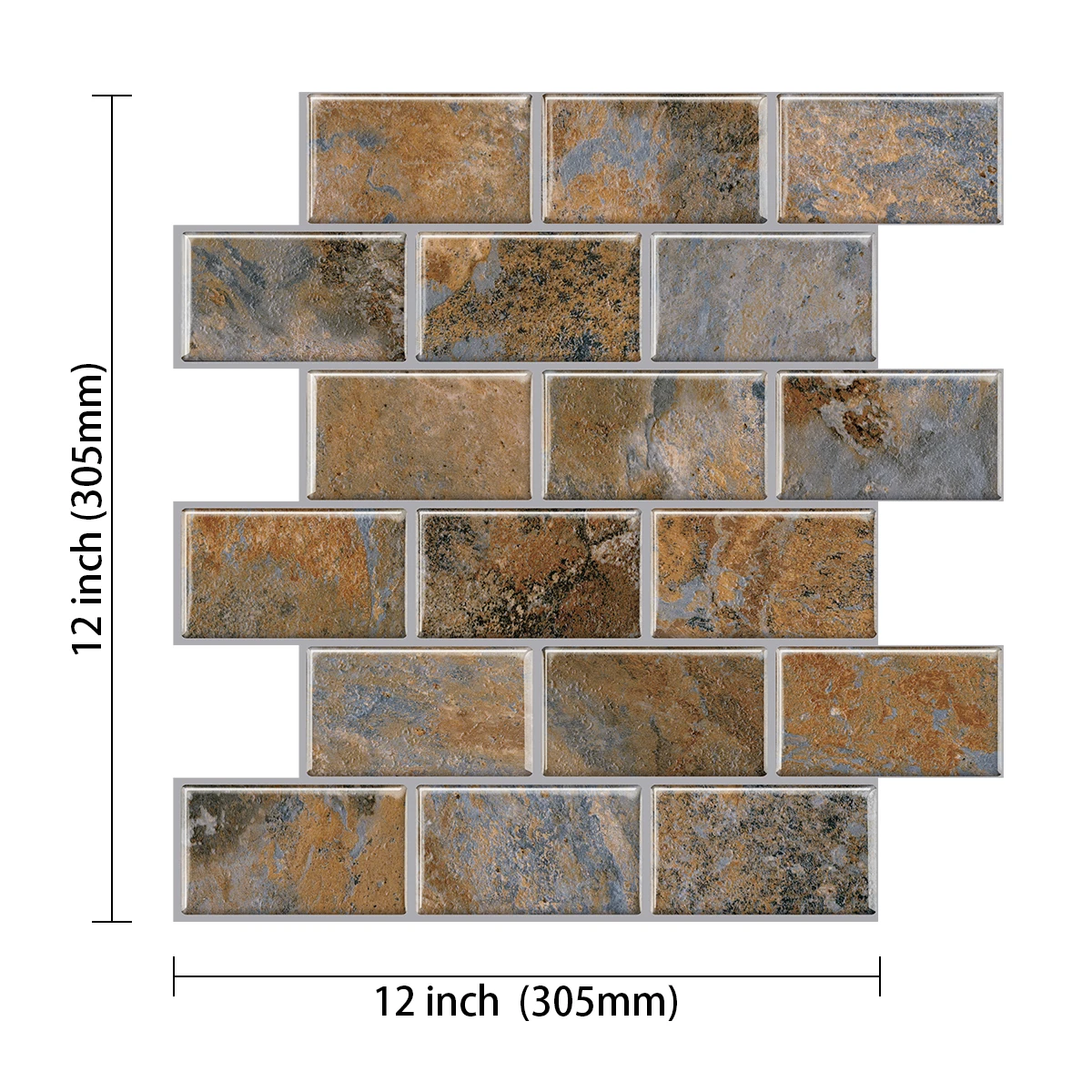 Wostick 3 листа красочная плитка из кирпича для метро пилинг и палочка брызги