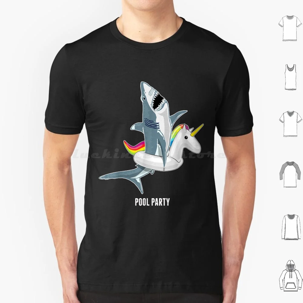 

Детская футболка с изображением бассейна, единорога, плавающего, забавного, акулы, мужская, женская, мужская, детская, 6Xl, любовные, отцы, любо...
