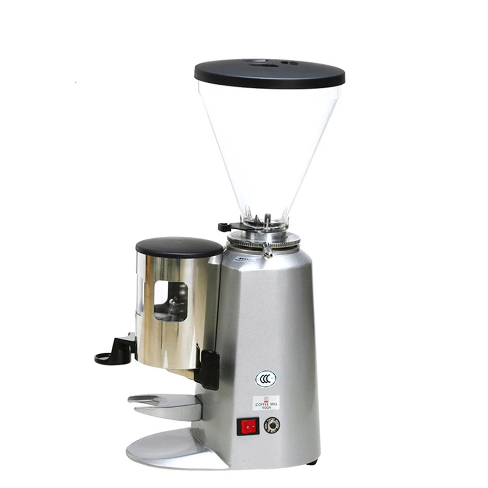 

900N Commercial Electric Coffee Grinder Bean Mill Machine 350W 220V 110V with S.S Disc & 2L Powder Container Thick Adjustable