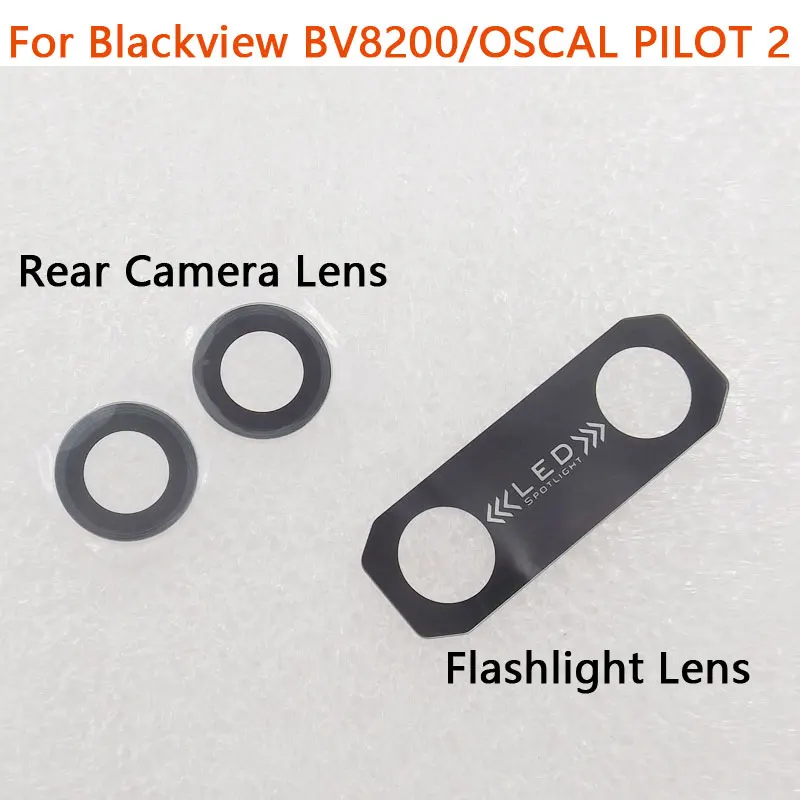 Фото Новый оригинальный объектив задней камеры Blackview BV8200 OSCAL PILOT 2, объектив задней камеры, объектив с фонариком для смартфона Blackview BV8200 №1
