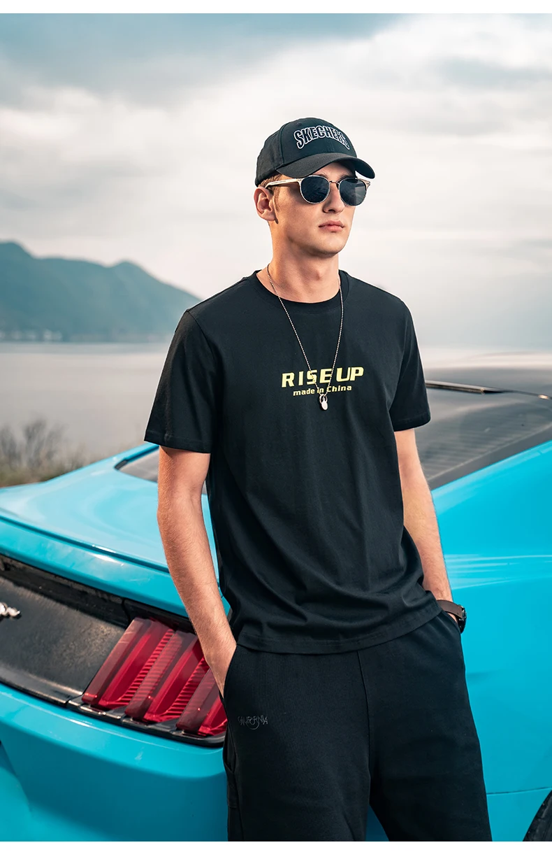 

YTX0058 Men's Short Sleeve T-Shirt 2022 Summer Letter Print T-Shirt