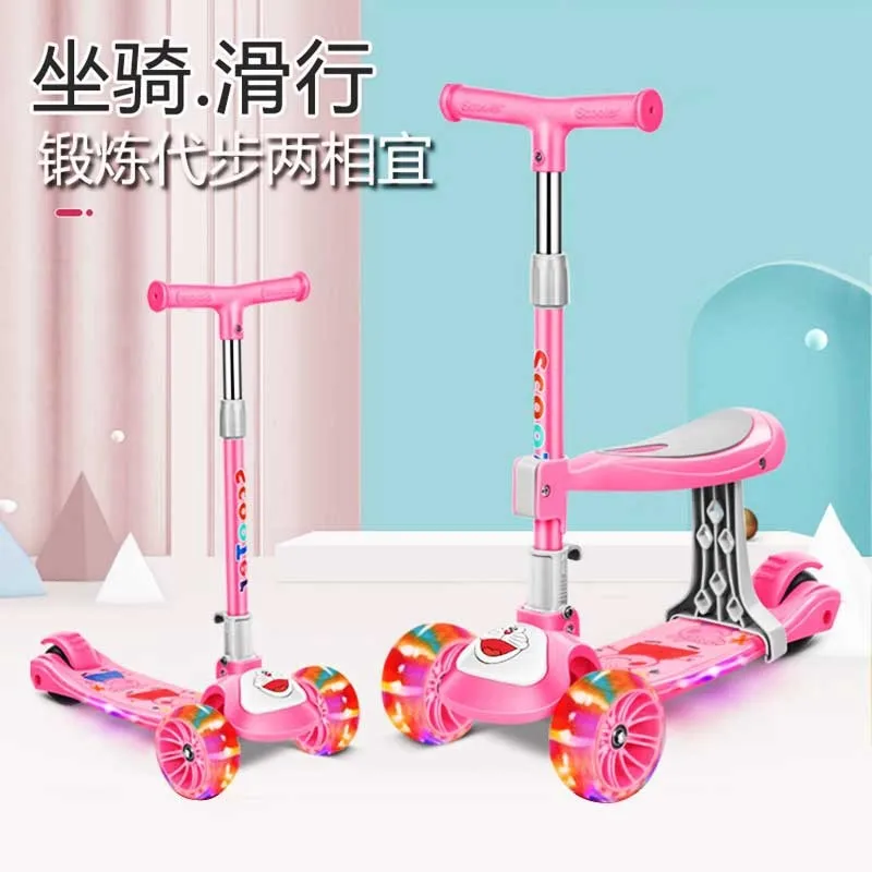 

Children's Scooter 2-10 Years Old Child with Seat Three-in-one Scooter Baby Twisting Bicycle Yo Car