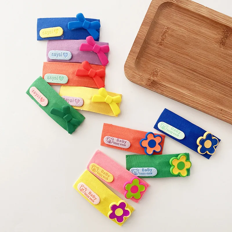 

A Set of 5 New Sweet Hyun Ya Wind Wrap Bow Candy Color Hairpin Early Spring All-match Girl Heart Hairpin Hair Clips for Women