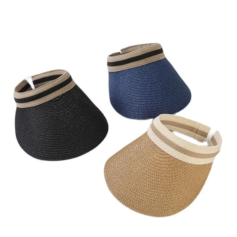

Летняя однотонная соломенная Регулируемая Складная Солнцезащитная шляпа Doitbest