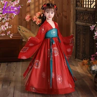 girls chinese ancient super fairy hanfu kids girl children costume tang suit dress child princess chinese style dress stage