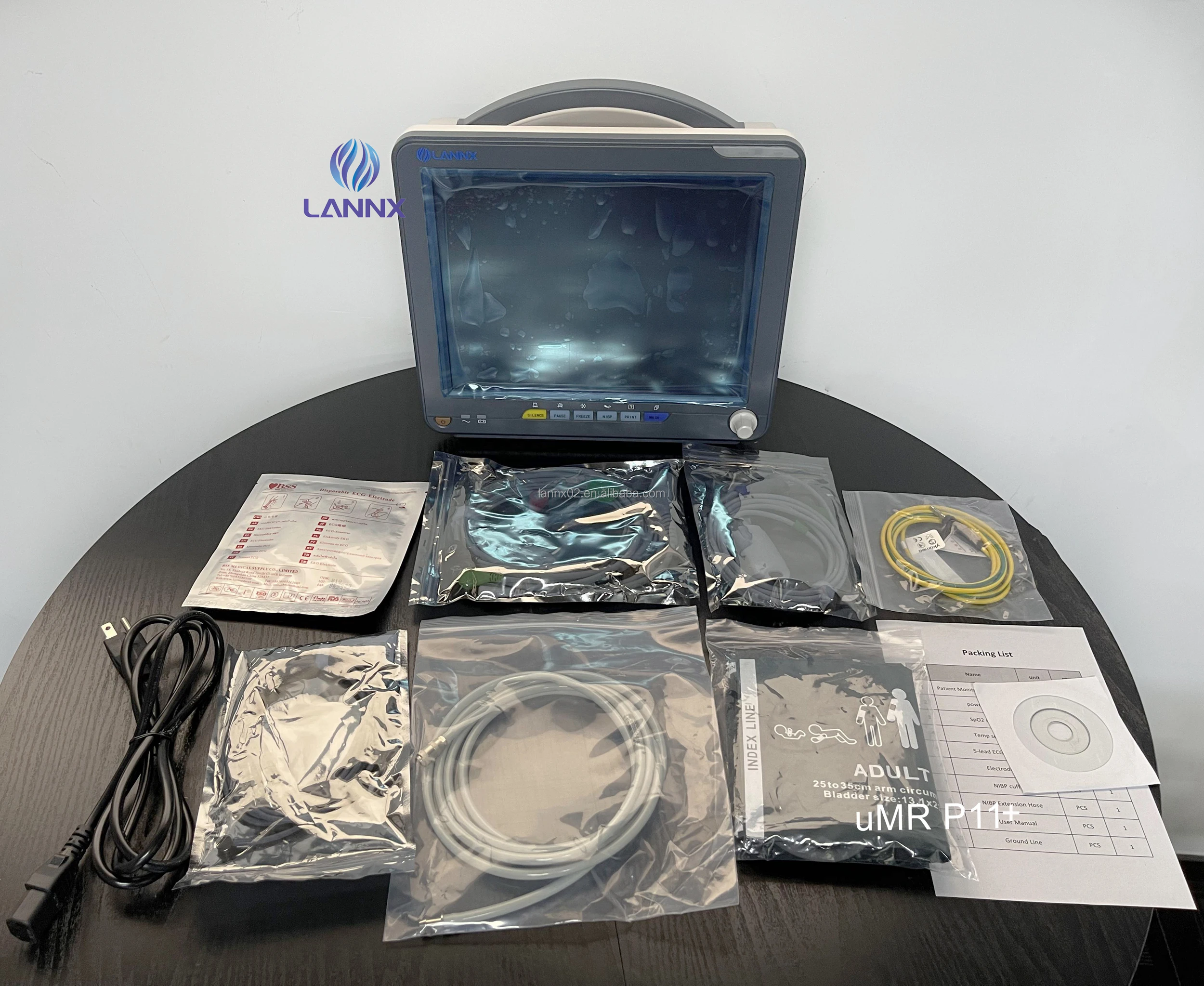 Фото Монитор пациента LANNX UMR P11+ для использования в больницах, прикроватный, 12,1 дюйма, с сенсорным экраном, многопараметрический, для отслеживания состояния пациента в реанимации, хит продаж №5