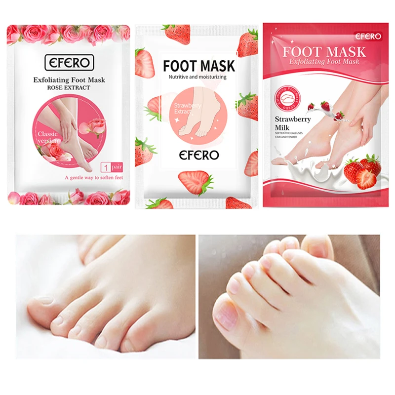 

EFERO, 3 упаковки, маска для ног, носки, отшелушивающая маска для спа-ванны, пилинг, скраб, педикюр, пластырь для ног, увлажняющий крем для удален...