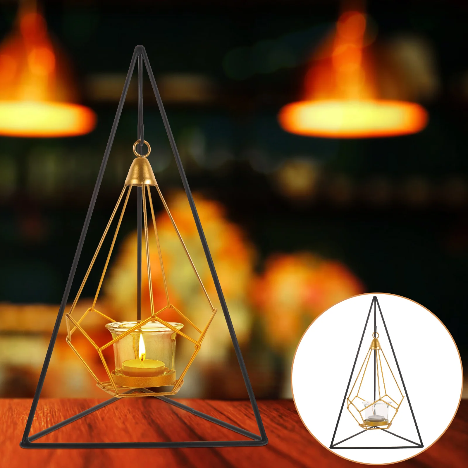 

Holder Candlestick Stand Metal Holders Geometric Base Votive Lantern Tealight Decorative Vintage Pillar Retro Tabletop Cup