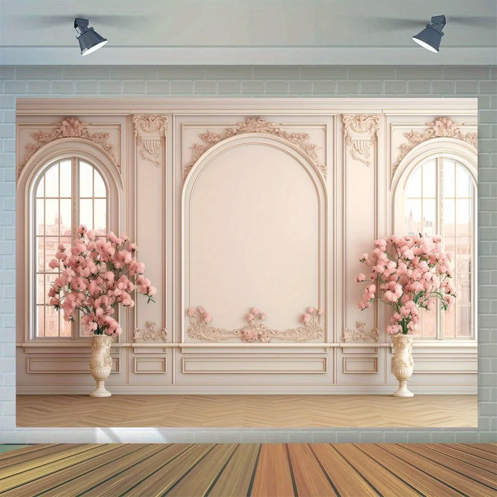 Роза Ваза розовая настенная панель фотография фон детский подарок День Рождения