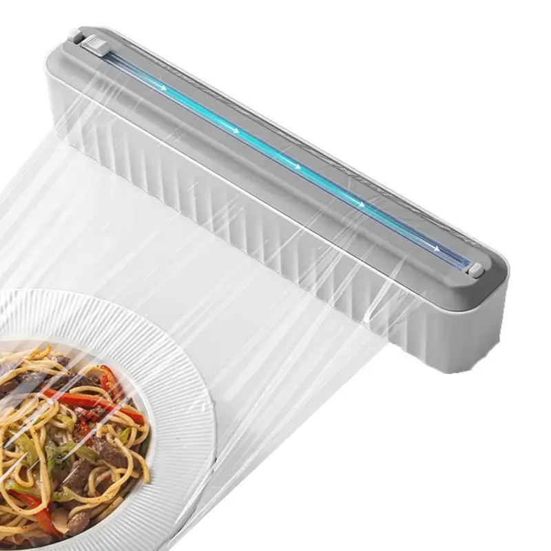 

Household Cling Film Dispenser & Slide Cutter Refillable Cling Food Wrap Dispenser Paper Injector Storage Kitchen Storage Tool