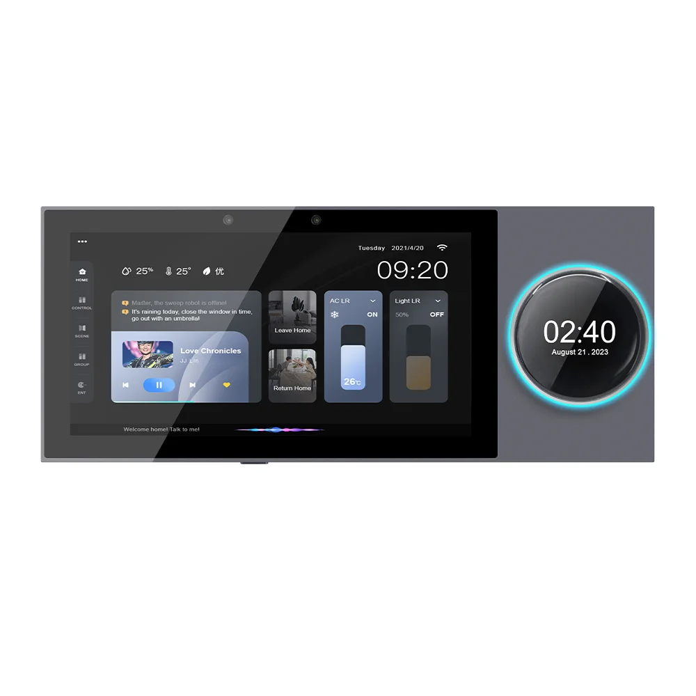 T 6-calowy ekran dotykowy WiFi Android Wielokieszeniowy wzmacniacz ścienny audio z inteligentnym panelem sterowania automatyki domowej
