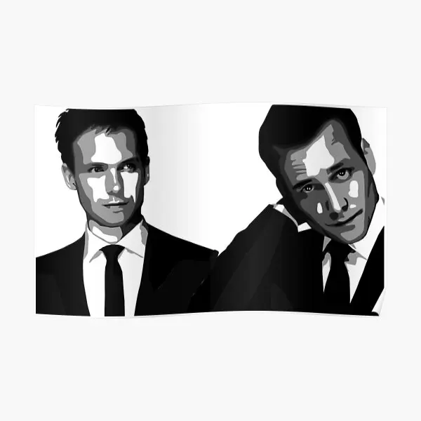 Mike Ross Harvey Specter  Poster Vintage Print Funny Home Mural Art Decor Modern Decoration Room Wall Picture No Frame