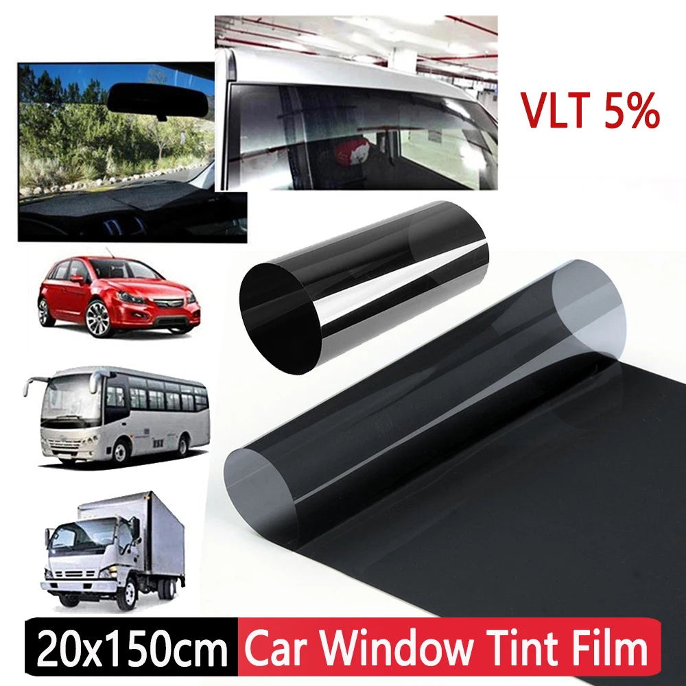 ALLOYSEED черная прозрачная оконная пленка 20x150 см 5% тонировочный материал для