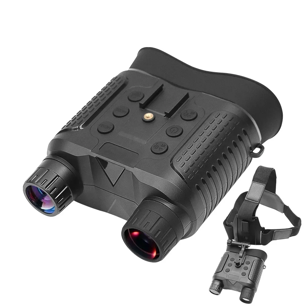 

NV8160 400M Full Dark Infrared Night Vision Head-mounted Binoculars Telescope Camera 8X Zoom Digital For Hunting Camping