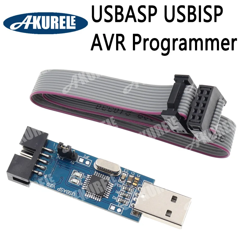 

Программатор USBASP USBISP AVR USB ISP USB ASP ATMEGA8 ATMEGA128 с поддержкой Win7 64K 10-контактный до 6-контактного адаптера платы загрузчика