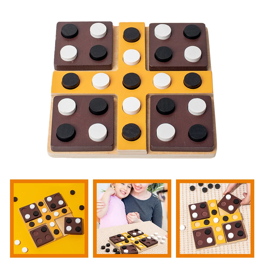 

Table Runner Educational Chess Plaything Chinese Game Go Board Other Toys Rotatable Wood Funny Child Friends Favor