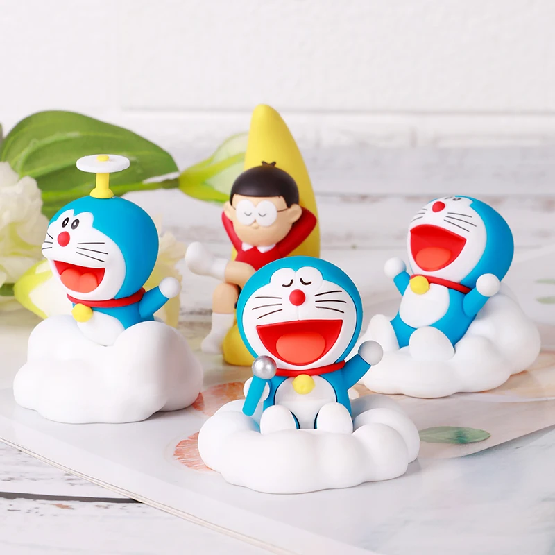 

Doraemon ночное путешествие звездное небо серия мультфильм автомобиль орнамент настольная кукла Kawai детский подарок на день рождения Аниме Фигурка детские игрушки