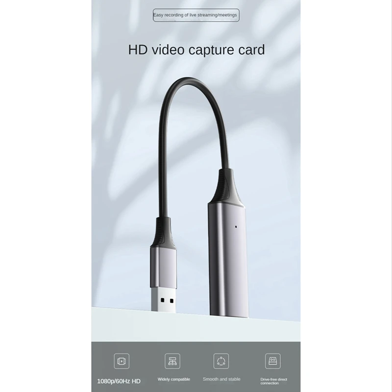 

USB-карта аудио-и видеозахвата 1080P @ 60 Гц-совместима с 1,4 для USB карта захвата