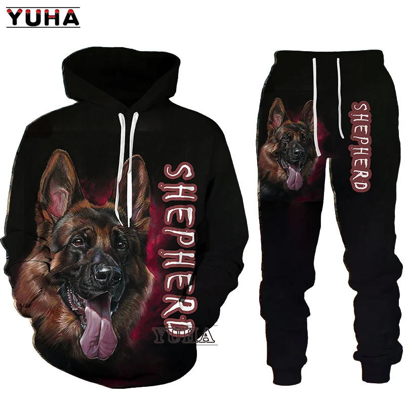 Толстовка унисекс с 3D принтом собаки милая толстовка немецкой овчарки топы
