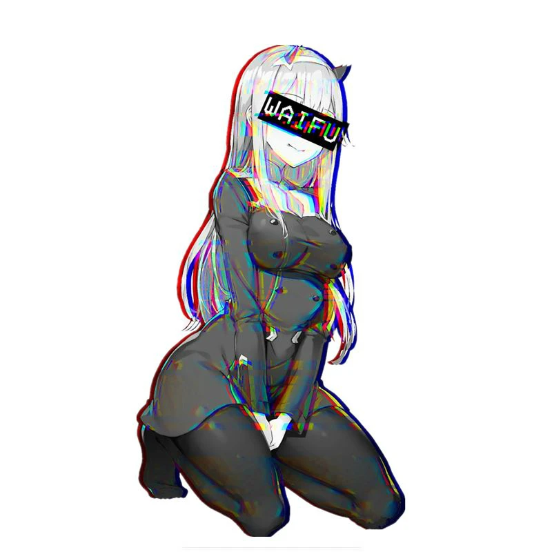 

Японское аниме для любимых во Фране Hiro ZERO TWO ICHIGO, Водонепроницаемая Автомобильная наклейка для ноутбука