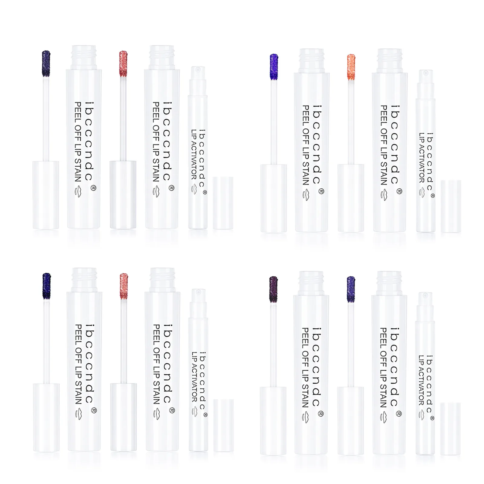 

2Pcs Long Lasting Lip Stain Tint Waterproof Peel Off Lipstick Set For Women Liquid Blading Lips Kiss-proof Lip Gloss For Girls